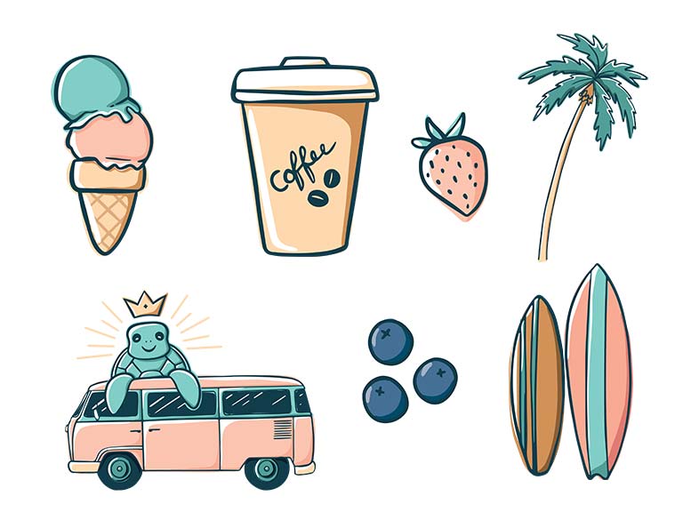 custom hand drawn brand illustrations