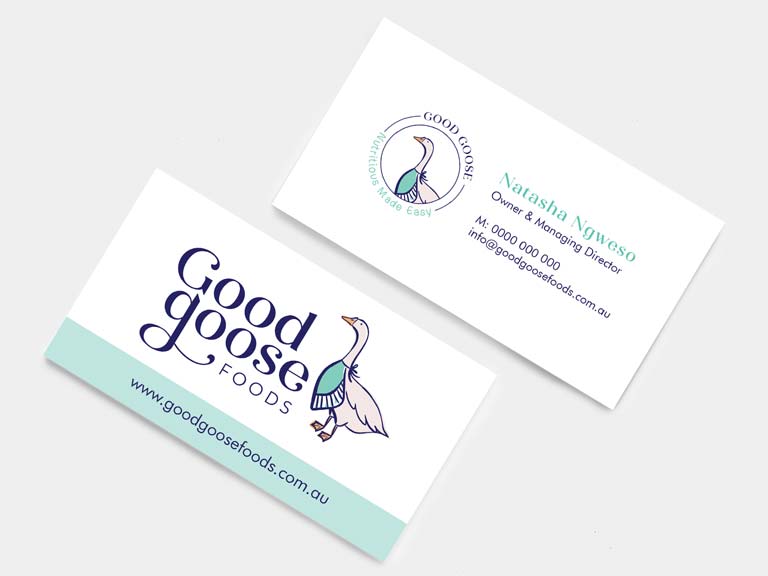 food brand business cards