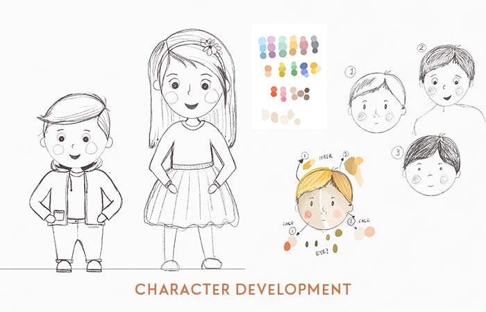 character design process illustration work