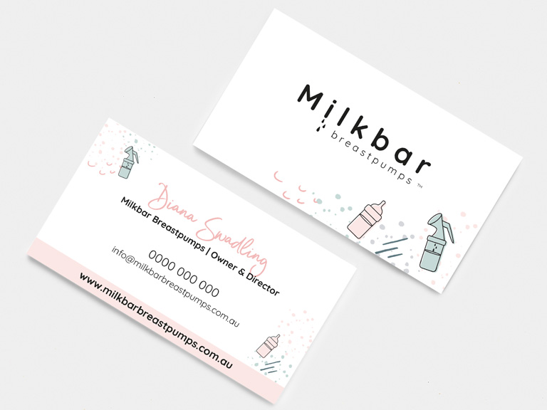 business card graphic design featuring illustrations.