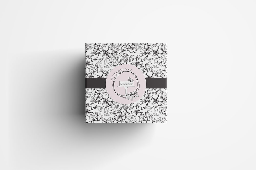 Elegant surface pattern & sticker design for cake baker