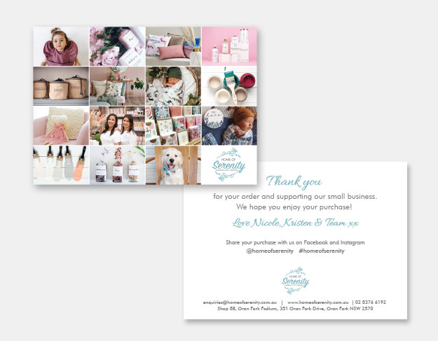 Thank you post card design
