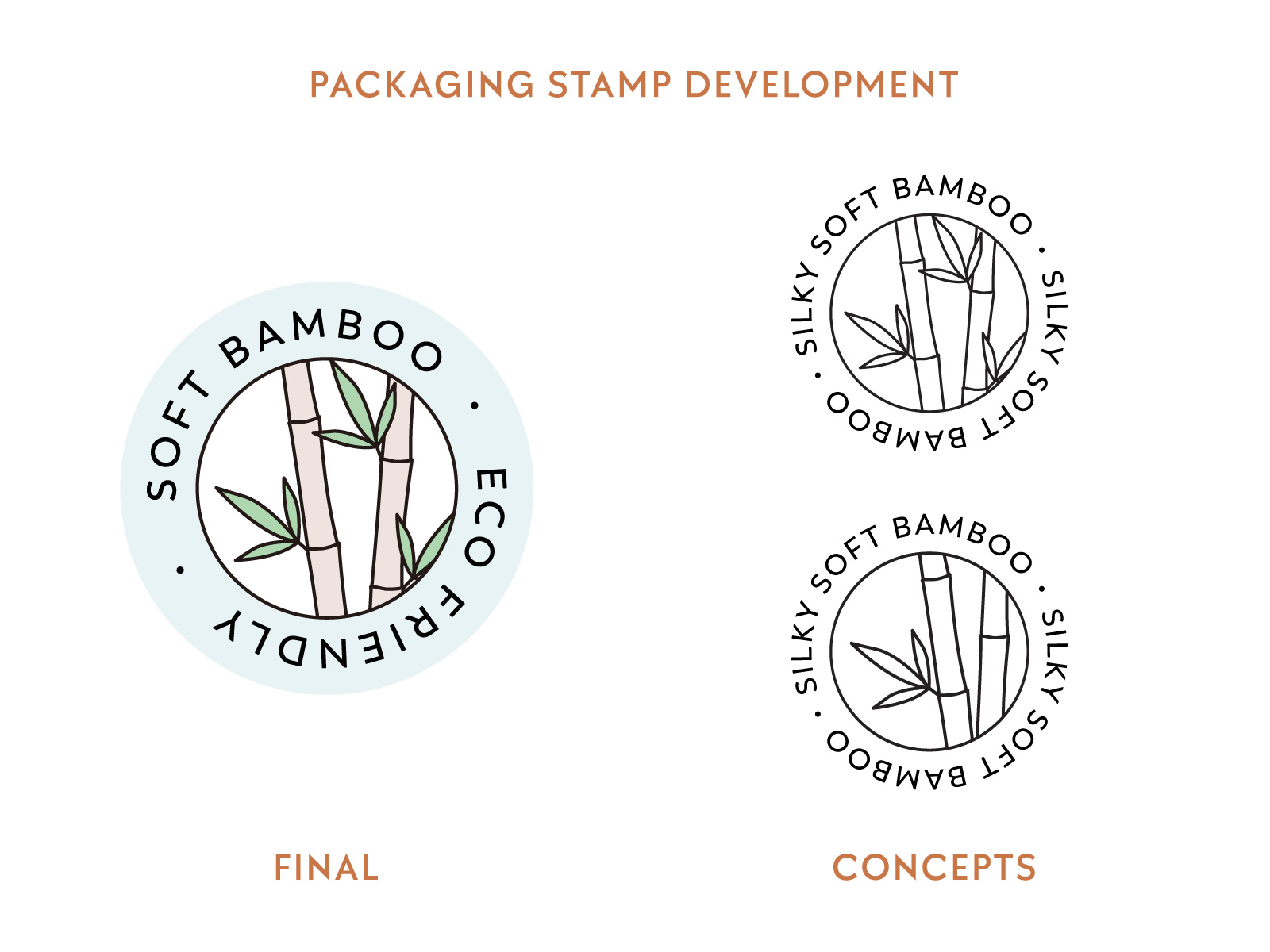 development of bamboo highlight stamp logo