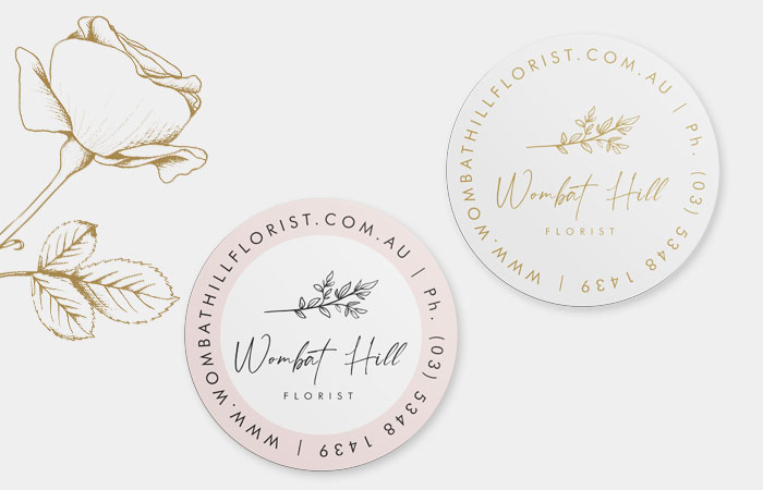 Florist sticker design 
